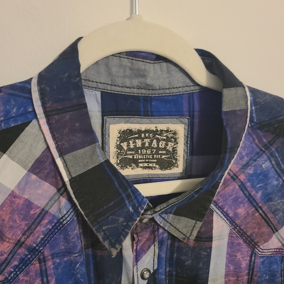 BKE Vintage | Men's Vintage Plaid Button-Down Athletic Fit Shirt (Size XXXL) - Picture 6 of 12